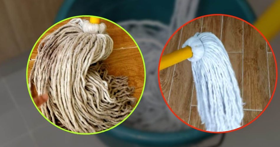 Fregona muy sucia, no la vuelvas a comprar: una gota de este ingrediente y vuelve a estar nueva