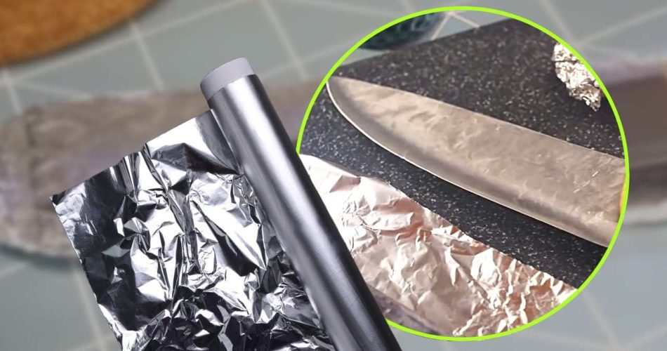 Cuchillos afilados, el viejo truco del papel plateado: ahora funcionarán mucho mejor