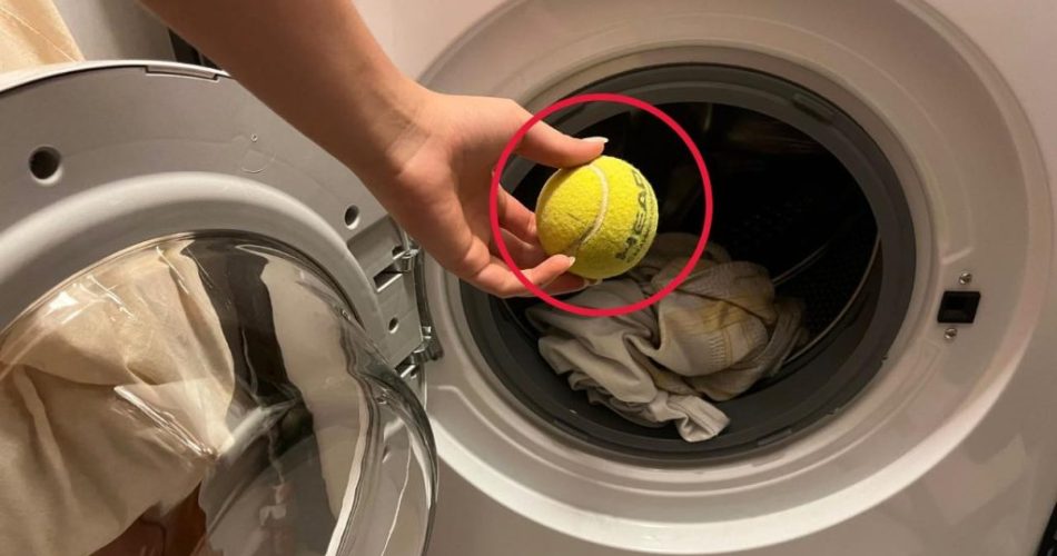 Mete una pelota de tenis en la lavadora, lo que le pasa a la ropa es sensacional