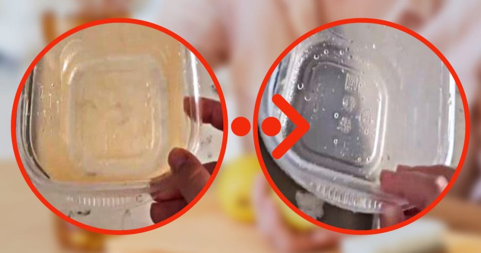 Bandejas de plástico amarillentas, el método infalible para desengrasarlas en apenas unos segundos
