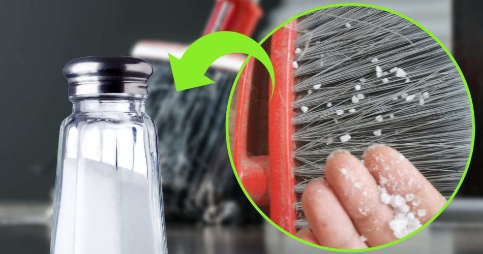 Sal en la escoba, ponla antes de empezar a limpiar: mejor que un detergente para suelos