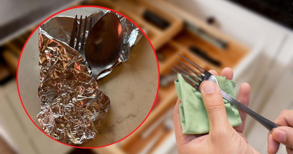 Papel de aluminio, porque todo el mundo lo envuelve en cubiertos: inimaginable