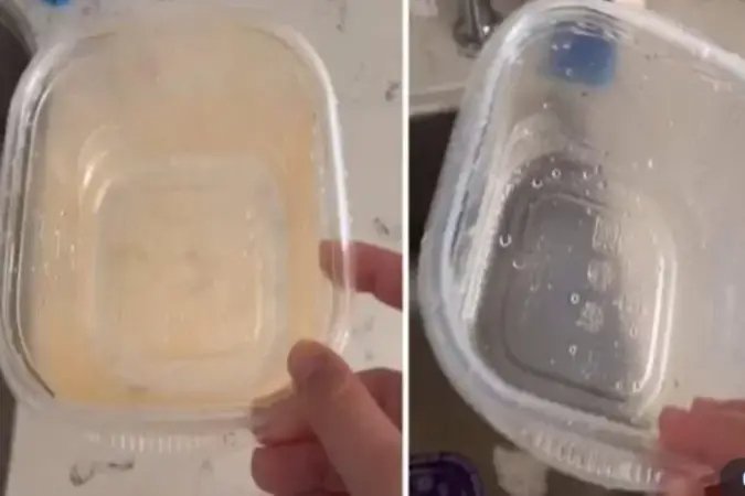 ¿Recipientes grasosos? ¡El método súper rápido para eliminar las manchas en segundos!